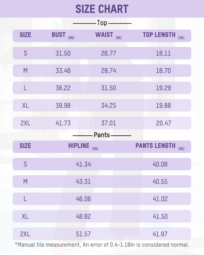 2 Piece Lounge Set with Wide Leg Pants