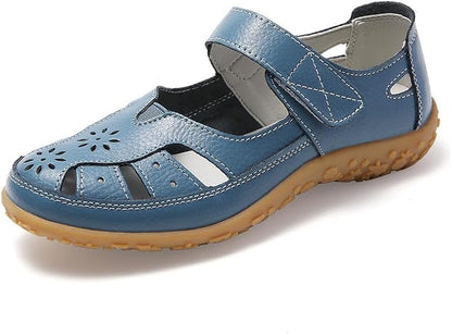 Women's hollow soft leather breathable moccasins sandals