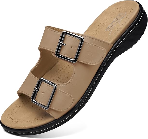 WOMEN BREATHABLE ORTHOPEDIC ADJUSTABLE LADIES LEATHER SANDALS