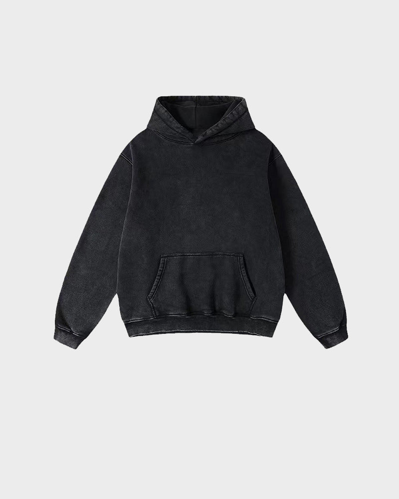 Oversized Unisex Acid Wash Hoodie Pullover