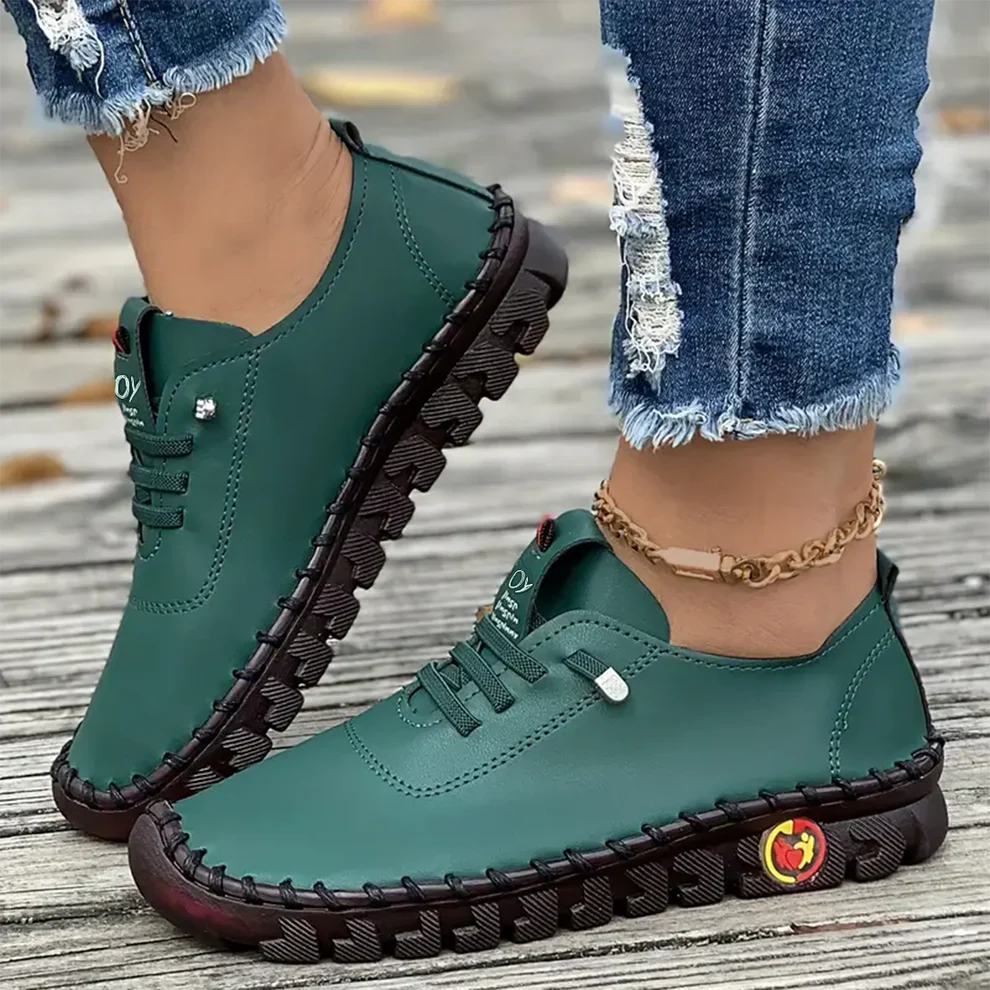 🔥Best Seller-Last Day Sale 60% OFF🔥Women's Hand-Stitched Uniqcomfy Wide Toe Box Leather Shoes