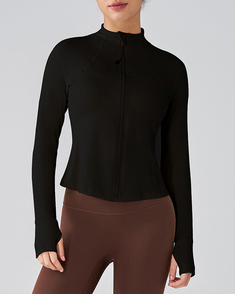 Slim-Fit Streamline Activewear Jacket